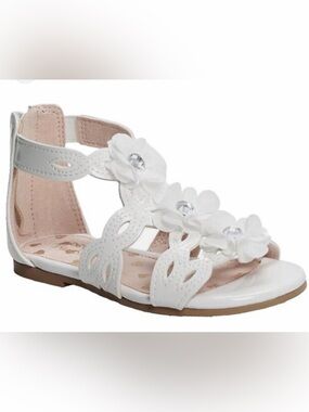 Jumping Beans White Floral Girls' Sandals